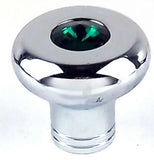 Universal Dash Deluxe Knob for 1/4” Shaft Green Jewel Chrome Set Screw UP#23585