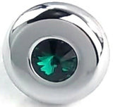 Universal Dash Deluxe Knob for 1/4” Shaft Green Jewel Chrome Set Screw UP#23585