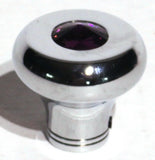 Universal Dash Deluxe Knob for 1/4” Shaft Purple Jewel Chrome Set Screw UP#23586