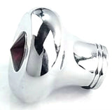 Universal Dash Deluxe Knob for 1/4” Shaft RED Jewel Chrome Set Screw UP#23587