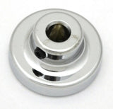 Fan Air Control Knob Chrome Aluminum w/ 1" Blue Maltese Cross Sticker UP#23607