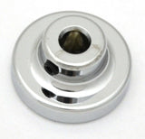 Fan Air Control Knob Chrome Aluminum w/ 1" Blue Maltese Cross Sticker UP#23607