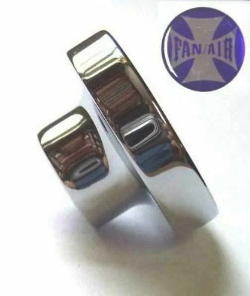 Fan Air Knob Purple Maltese Cross Sticker Chrome Body 1" Sticker 1/4 ID UP#23609