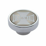 UP Fan Air Control Knob Chrome Aluminum w/ Silver Maltese Cross Sticker #23611