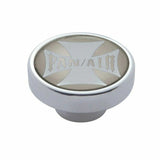 UP Fan Air Control Knob Chrome Aluminum w/ Silver Maltese Cross Sticker #23611