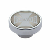 UP Fan Air Control Knob Chrome Aluminum w/ Silver Maltese Cross Sticker #23611