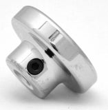 UP Fan Air Control Knob Chrome Aluminum w/ Silver Maltese Cross Sticker #23611