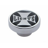 Panel Lights Control Knob Chrome Aluminum w/ Black Maltese Sticker UP#23612