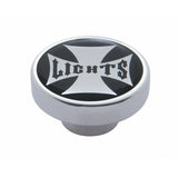 Panel Lights Control Knob Chrome Aluminum w/ Black Maltese Sticker UP#23612