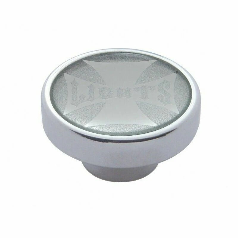 UP Panel Lights Control Knob Chrome Aluminum w/ Silver Maltese Sticker #23617