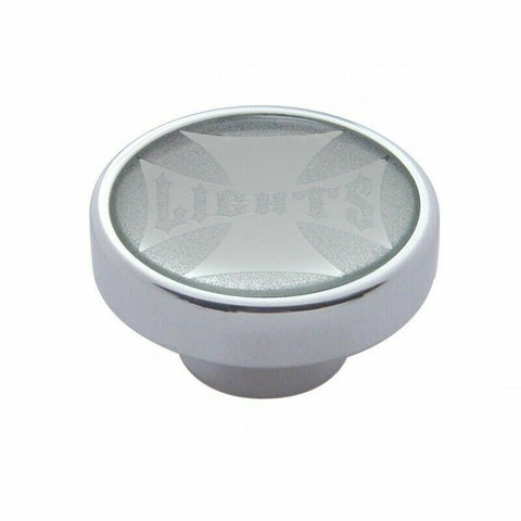 UP Panel Lights Control Knob Chrome Aluminum w/ Silver Maltese Sticker #23617