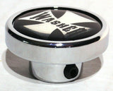 UP Washer Control Knob Chrome Aluminum w/ Black Maltese Cross Sticker #23618