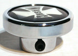 UP Washer Control Knob Chrome Aluminum w/ Black Maltese Cross Sticker #23618