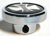 UP Washer Control Knob Chrome Aluminum w/ Black Maltese Cross Sticker #23618
