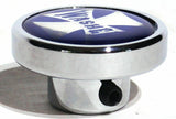 UP Washer Control Knob Chrome Aluminum w/ Blue Maltese Cross Sticker #23619