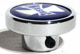 UP Washer Control Knob Chrome Aluminum w/ Blue Maltese Cross Sticker #23619