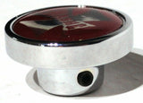 UP Washer Control Knob Chrome Aluminum w/ Red Maltese Cross Sticker #23622