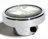 UP Washer Control Knob Chrome Aluminum w/ Silver Maltese Cross Sticker #23623