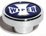 UP Wiper Control Knob Chrome Aluminum w/ Blue Maltese Cross Sticker #23625