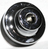 UP Wiper Control Knob Chrome Aluminum w/ Blue Maltese Cross Sticker #23625