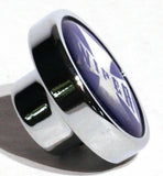 UP Wiper Control Knob Chrome Aluminum w/ Blue Maltese Cross Sticker #23625