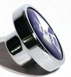 UP Wiper Control Knob Chrome Aluminum w/ Blue Maltese Cross Sticker #23625