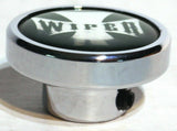 Wiper Control Knob Chrome Aluminum w/ Green Maltese Cross Sticker UP#23626