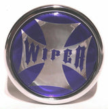 UP Wiper Control Knob Chrome Aluminum w/ Purple Maltese Cross Sticker #23627