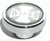 Wiper Control Knob Chrome Aluminum w/ Silver Maltese Cross Sticker UP#23629