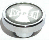 Wiper Control Knob Chrome Aluminum w/ Silver Maltese Cross Sticker UP#23629