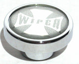Wiper Control Knob Chrome Aluminum w/ Silver Maltese Cross Sticker UP#23629