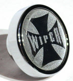 Wiper Control Knob Chrome Aluminum w/ Silver Maltese Cross Sticker UP#23629