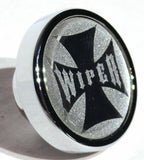 Wiper Control Knob Chrome Aluminum w/ Silver Maltese Cross Sticker UP#23629