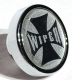 Wiper Control Knob Chrome Aluminum w/ Silver Maltese Cross Sticker UP#23629