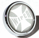 Wiper Control Knob Chrome Aluminum w/ Silver Maltese Cross Sticker UP#23629