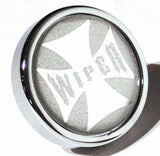 Wiper Control Knob Chrome Aluminum w/ Silver Maltese Cross Sticker UP#23629