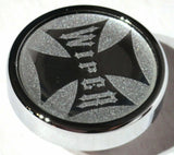 Wiper Control Knob Chrome Aluminum w/ Silver Maltese Cross Sticker UP#23629