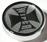 Wiper Control Knob Chrome Aluminum w/ Silver Maltese Cross Sticker UP#23629