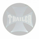 Air Brake Knob Trailer Screw-On Chrome w/ Silver Maltese Cross Sticker UP#23665