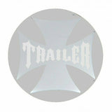 Air Brake Knob Trailer Screw-On Chrome w/ Silver Maltese Cross Sticker UP#23665