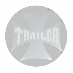 Air Brake Knob Trailer Screw-On Chrome w/ Silver Maltese Cross Sticker UP#23665