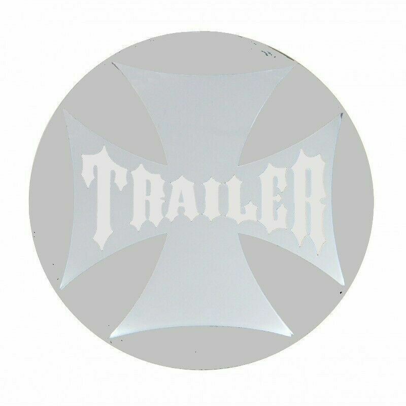 Air Brake Knob Trailer Screw-On Chrome w/ Silver Maltese Cross Sticker UP#23665