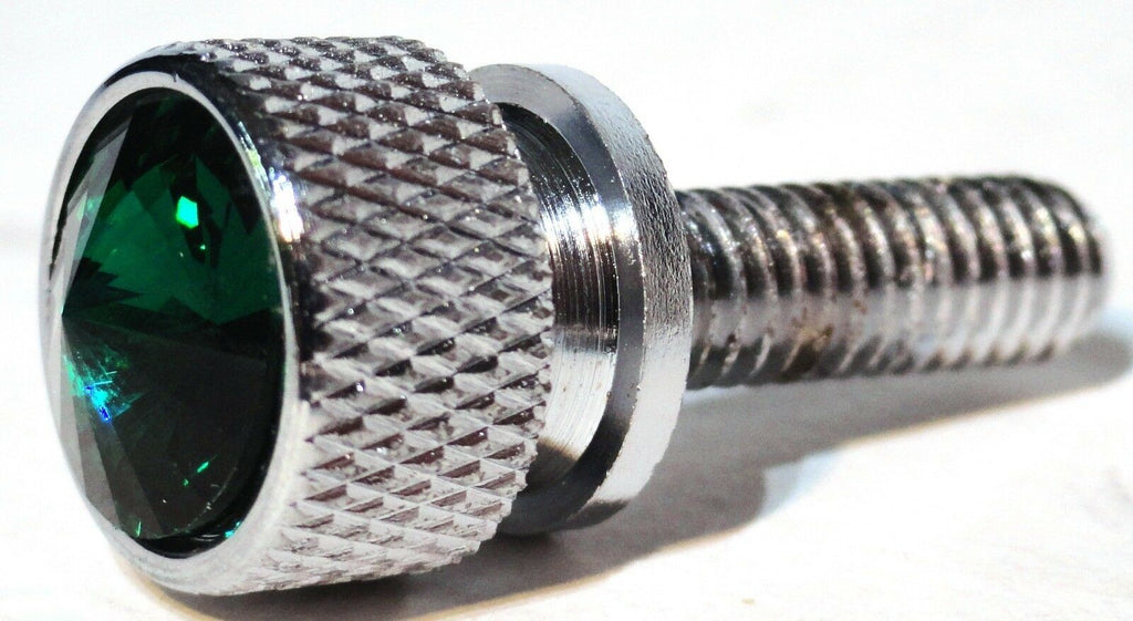 Dash Screws for Kenworth Green Jewel Chrome 3/4" Long Shaft UP#23810 Set of 2