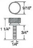 Slotted Dash Screws for Kenworth 3/4" (Short) M6-1.0-1.25 Tall UP#23824 Set of 6