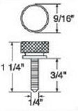 Slotted Dash Screws for Kenworth 3/4" (Short) M6-1.0-1.25 Tall UP#23824 Set of 6