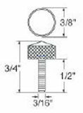 UP Dash Panel Screws for Peterbilt Blue Jewel Chrome 3/4" Tall #23832 Set of 2