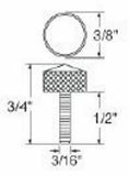 Dash Panel Screws for Peterbilt Green Jewel Chrome 3/4" Tall UP#23834, 2 Pack