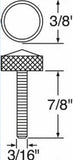 UP Dash Panel Screws for Freightliner Red Jewel Chrome 1 3/16" #23843 Set of 2