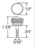 UP Dash Panel Screws for Peterbilt 2001-2005 Clear Jewel 1 3/8" #23849 Set of 2