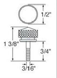 UP Dash Panel Screws for Peterbilt 2001-2005 Clear Jewel 1 3/8" #23849 Set of 2